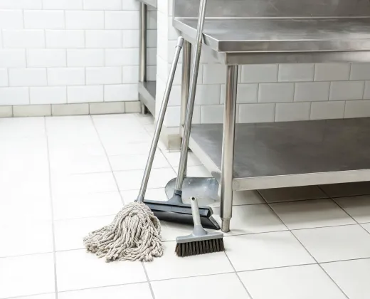 Food service back-of-house cleanup