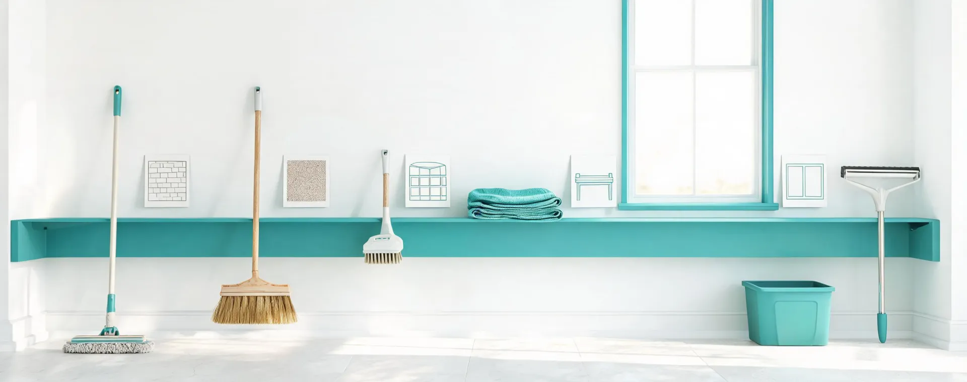 Libman cleaning tools arranged by surface type